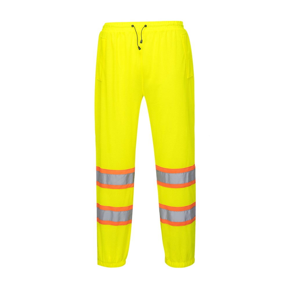 Portwest US386 Hi Vis Yellow Mesh Overpants with Rear Pockets