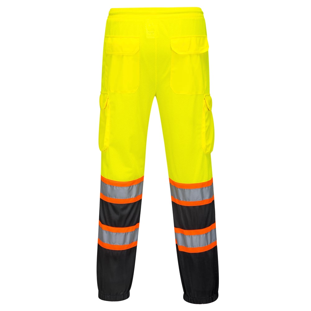 Portwest US388 Hi Vis Two-Tone Mesh Overpants with Contrast Panel