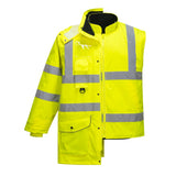 Portwest US427 Hi Vis 7-in-1 Traffic Jacket with Removable Warmer Vest