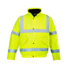 Portwest US463 Hi Vis Quilt-Lined Bomber Jacket with Adjustable Hood