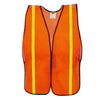 Hi Vis Mesh Vest with Reflective Strips / Hook & Loop Closure