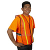 Hi Vis Mesh Vest with Reflective Strips / Hook & Loop Closure