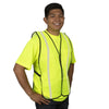 Hi Vis Mesh Vest with Reflective Strips / Hook & Loop Closure