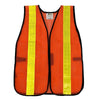 Hi Vis Mesh Vest with 2" Reflective Strips/Hook & Loop Closure