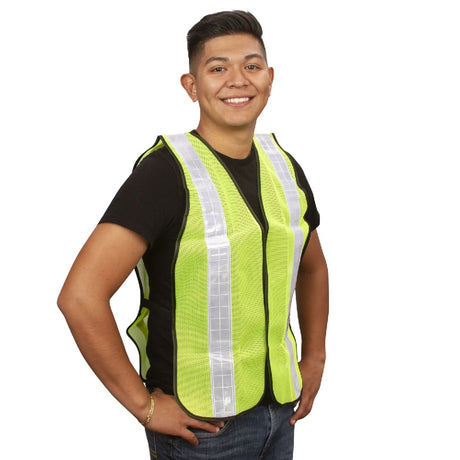 Cordova Hi Vis Mesh Vest with 2" Reflective Strips/Hook & Loop Closure