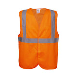 Hi Vis Mesh Vest with 2" Reflective Stripes and Velcro Closure