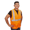 Hi Vis Mesh Vest with 2" Reflective Stripes and Velcro Closure