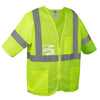 Cor-Brite™ Hi Vis Sleeved Mesh Vest with Zipper Closure + 4 Pockets