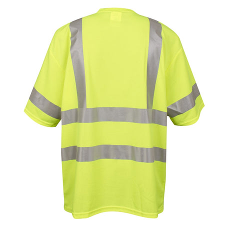 Cor-Brite® Hi Vis Short Sleeve Shirt with Heat Applied Reflective Tape