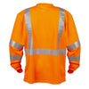 Hi Vis Long Sleeve Birdseye Shirt with Segmented Heat Transfer Tape