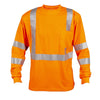 Hi Vis Long Sleeve Birdseye Shirt with Segmented Heat Transfer Tape