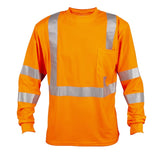 Hi Vis Long Sleeve Birdseye Shirt with Segmented Heat Transfer Tape