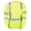 Hi Vis Long Sleeve Birdseye Shirt with Segmented Heat Transfer Tape