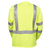 Hi Vis Long Sleeve Birdseye Shirt with Segmented Heat Transfer Tape