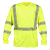 Cor-Brite™ Hi Vis Long Sleeve Shirt with Heat Applied Reflective Tape