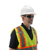 COR-BRITE® Hi Vis Mesh Surveyor's Vest/Contrasting Tapes and 2 Mic Tab