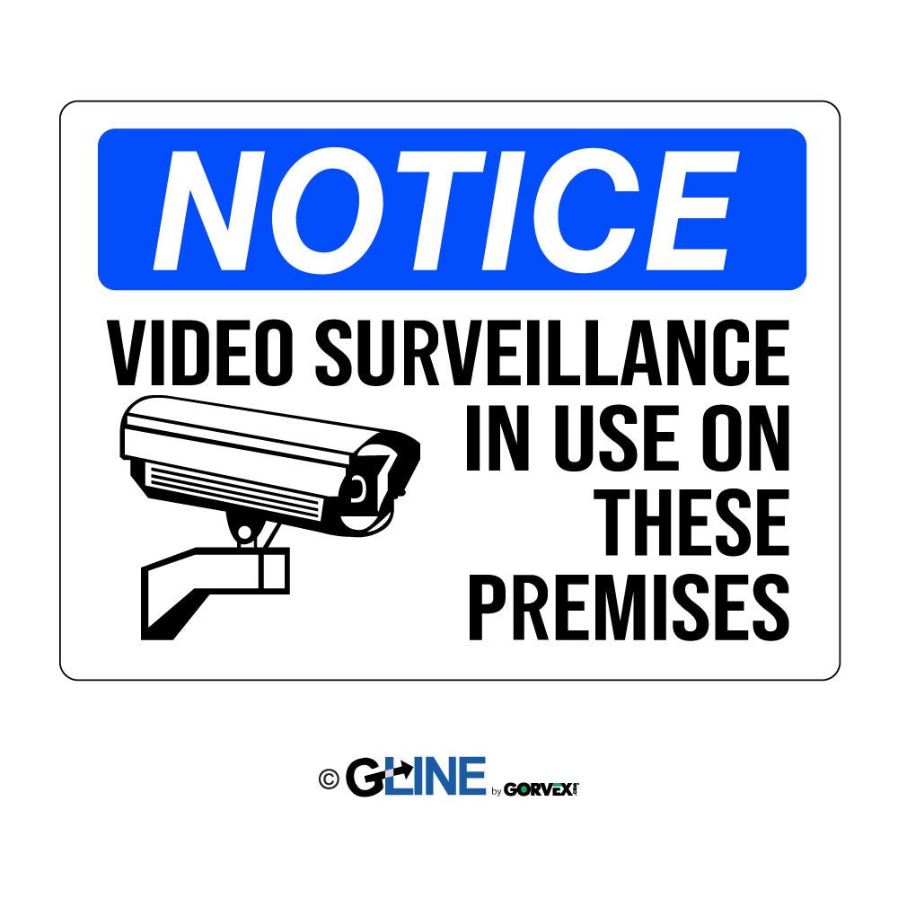 Video Surveillance In Use on These Premises With Picto - Notice Sign - Gorvex.com