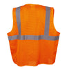 COR-BRITE® Hi Vis Mesh Surveyor's Vest with 6 Pockets and Zipper Closure