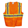 COR-BRITE® Hi Vis Mesh Surveyor's Vest/Contrasting Tapes and 2 Mic Tab