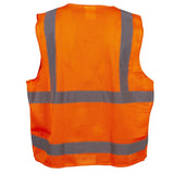 COR-BRITE® Hi Vis Solid & Mesh Vest with 11 Pockets and Flashlight/Mic Tabs