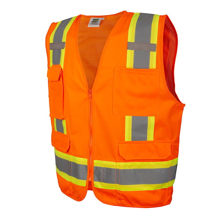 COR-BRITE® Hi Vis Solid & Mesh Surveyor's Vest and 2" Contrasting Tapes