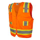 COR-BRITE® Hi Vis Solid & Mesh Surveyor's Vest and 2" Contrasting Tapes