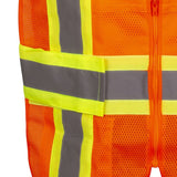 COR-BRITE® Hi Vis Two-Toned Expandable Vest with 7 Pockets + Badge Holder