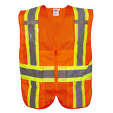 COR-BRITE® Hi Vis Two-Toned Expandable Vest with 7 Pockets + Badge Holder