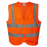 Cordova Hi Vis Mesh Vest with Inner Pocket and Zipper Closure