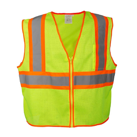 Cordova Hi Vis Two-Toned Mesh Vest/Inside Pocket + Zipper Closure