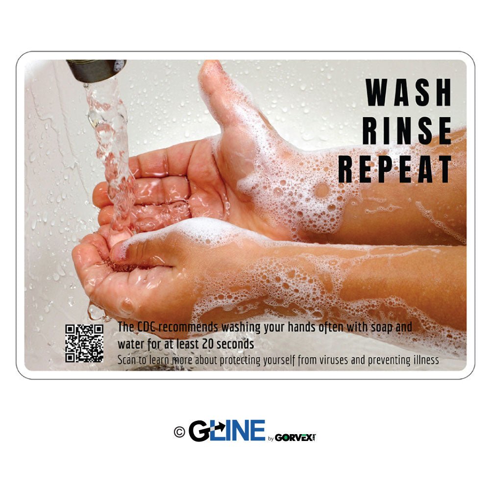 Wash Rinse Repeat - Germ and Virus Prevention Sign - Gorvex.com