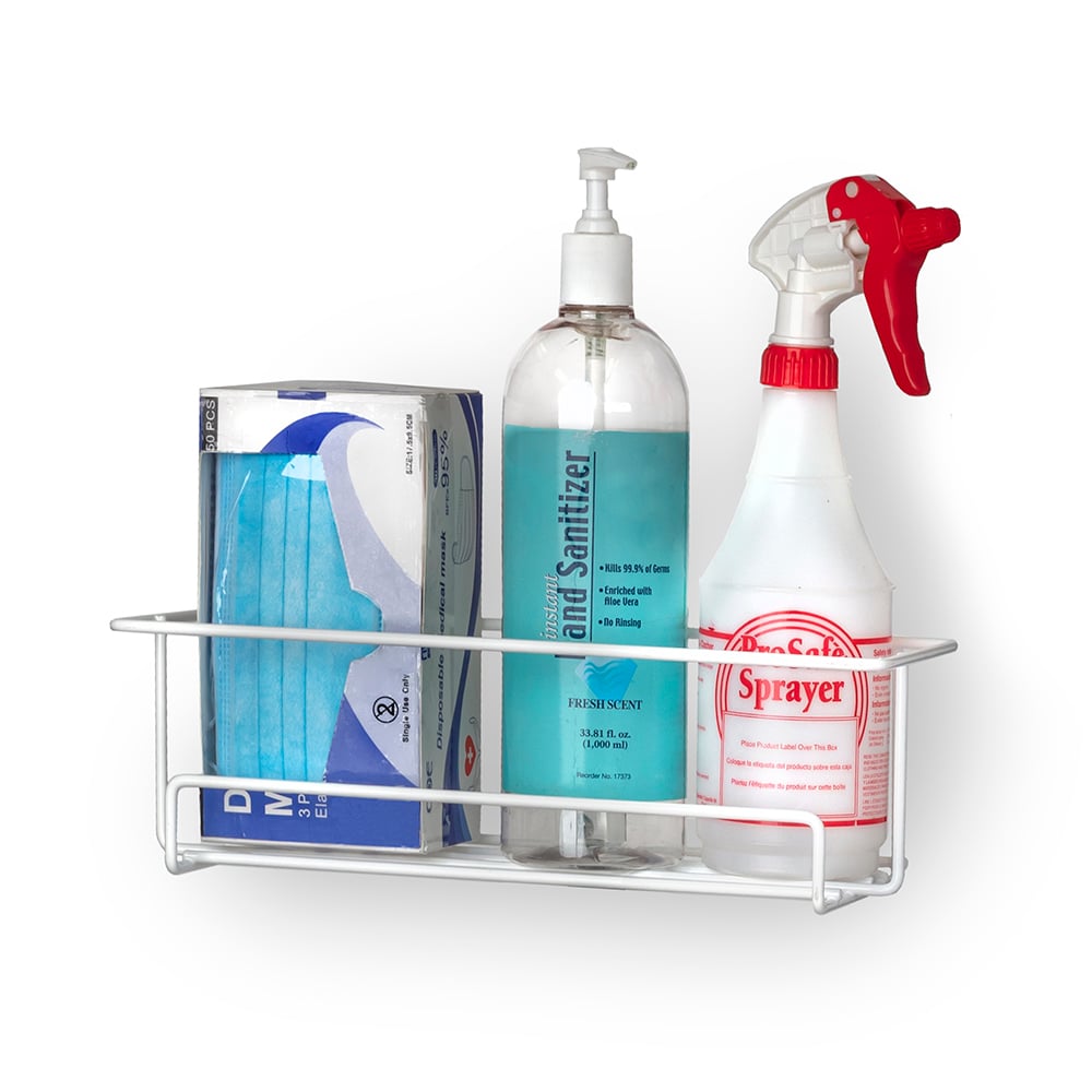 Gs Cleaner Box Storage Rack White Powder Coated Multi - Item Sanitation Rack - Gorvex.com