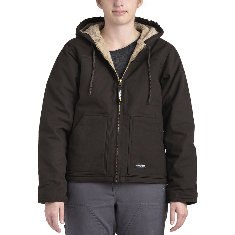 Berne WHJ43 Ladies' Softstone Hooded Coat with Sherpa Lining